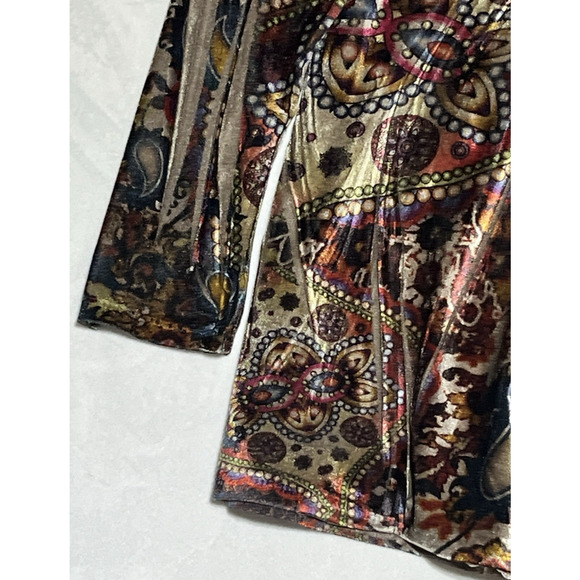 Unity World Wear Velvet Top Tunic Womens XL Floral Pullover Boho Artsy Hippie - Picture 5 of 11